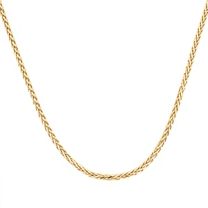 Italian Franco Chain Necklace in 14K Yellow Gold Over Sterling Silver 25.56 Grams 24 Inches