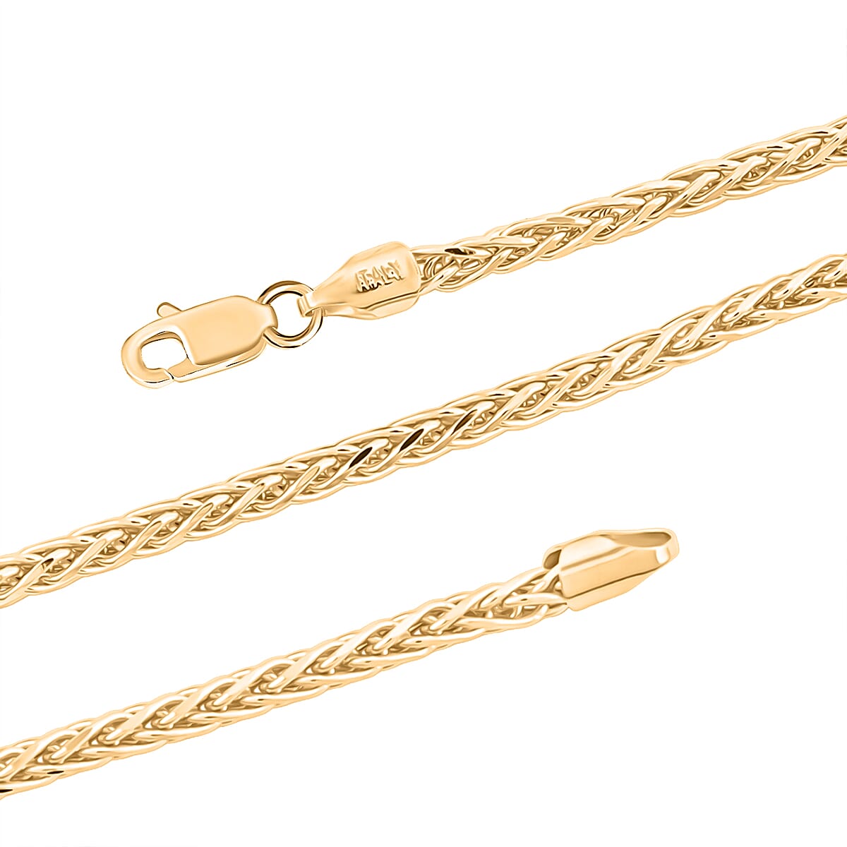 Italian Franco Chain Necklace in 14K Yellow Gold Over Sterling Silver 25.56 Grams 24 Inches image number 5