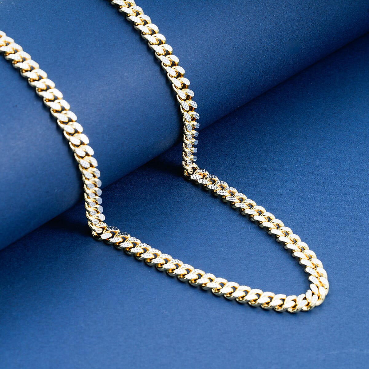 Italian Cuban Link Chain Necklace in 14K YG Over and Sterling Silver 45.25 Grams 24 Inches image number 1