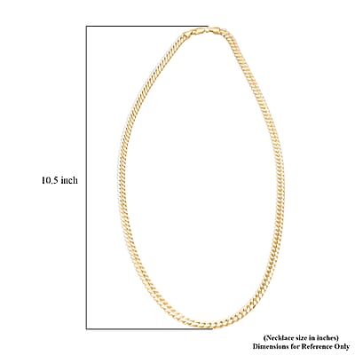 Italian Cuban Link Chain Necklace in 14K YG Over and Sterling Silver 45.25 Grams 24 Inches