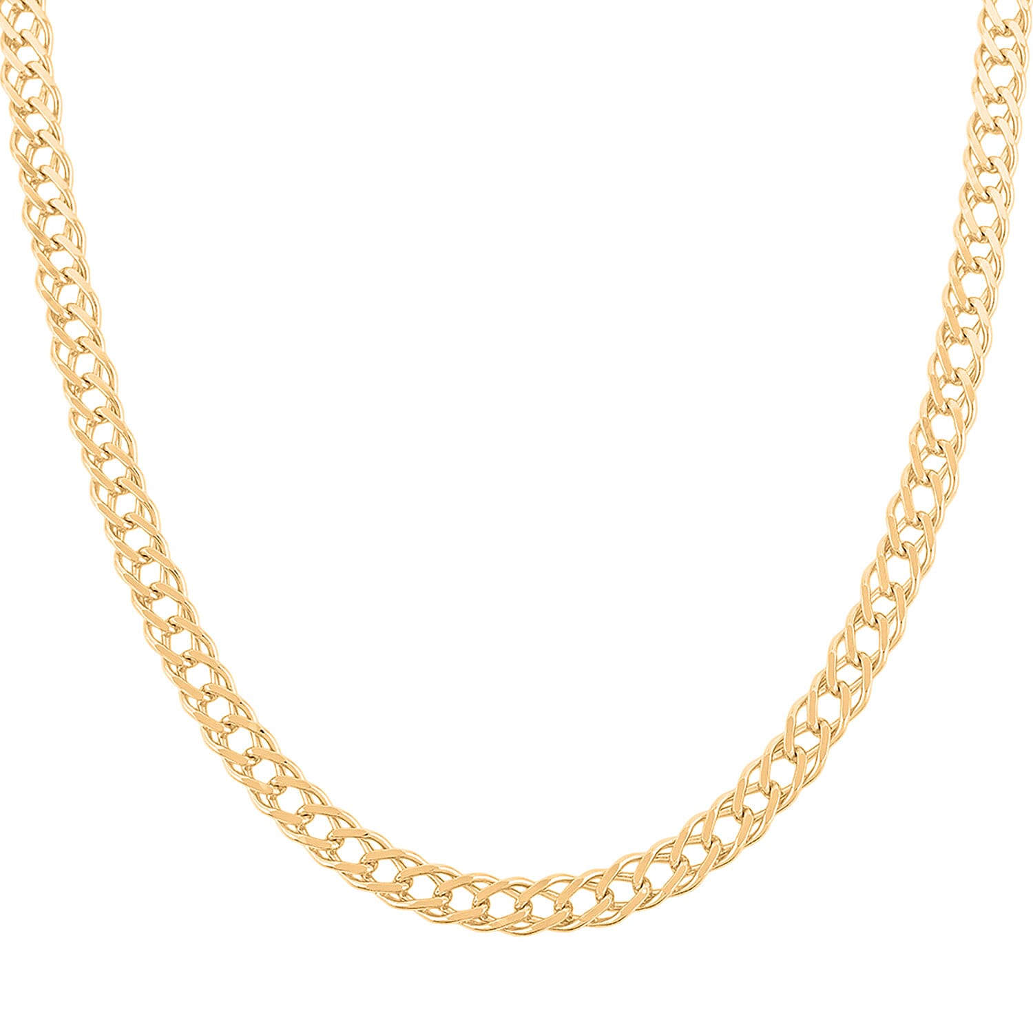 Italian Cuban Link Chain Necklace in 14K Yellow Gold Over Sterling Silver 49.28 Grams 24 Inches