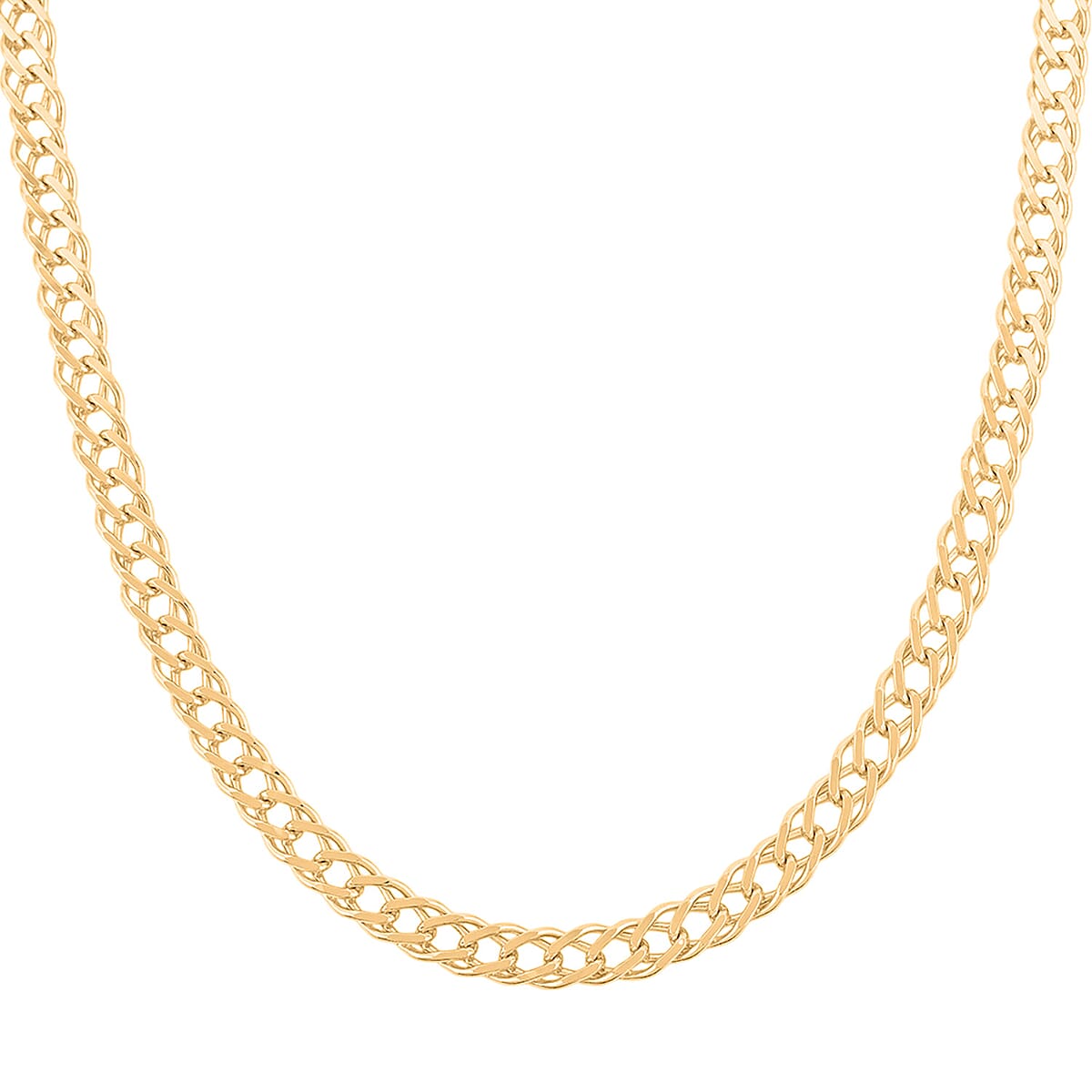 Italian Cuban Link Chain Necklace in 14K Yellow Gold Over Sterling Silver 49.28 Grams 24 Inches image number 2