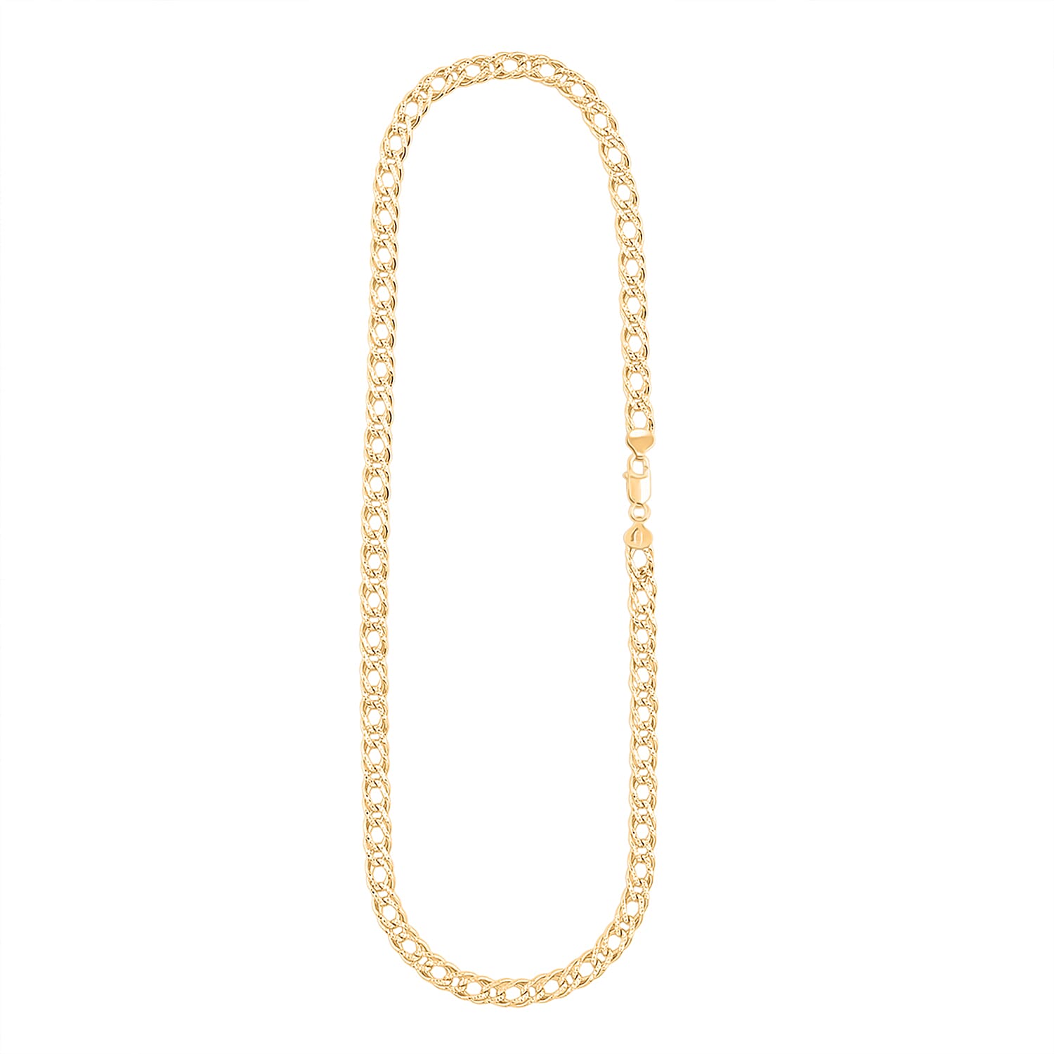 Italian Cuban Link Chain Necklace in 14K Yellow Gold Over Sterling Silver 49.28 Grams 24 Inches