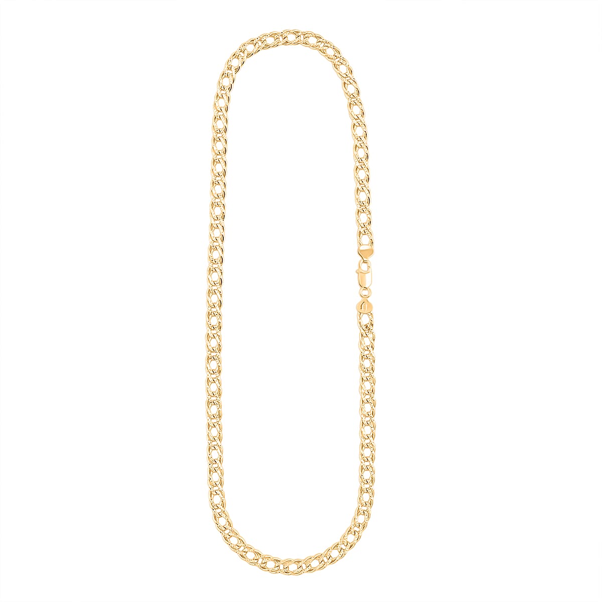 Italian Cuban Link Chain Necklace in 14K Yellow Gold Over Sterling Silver 49.28 Grams 24 Inches image number 5