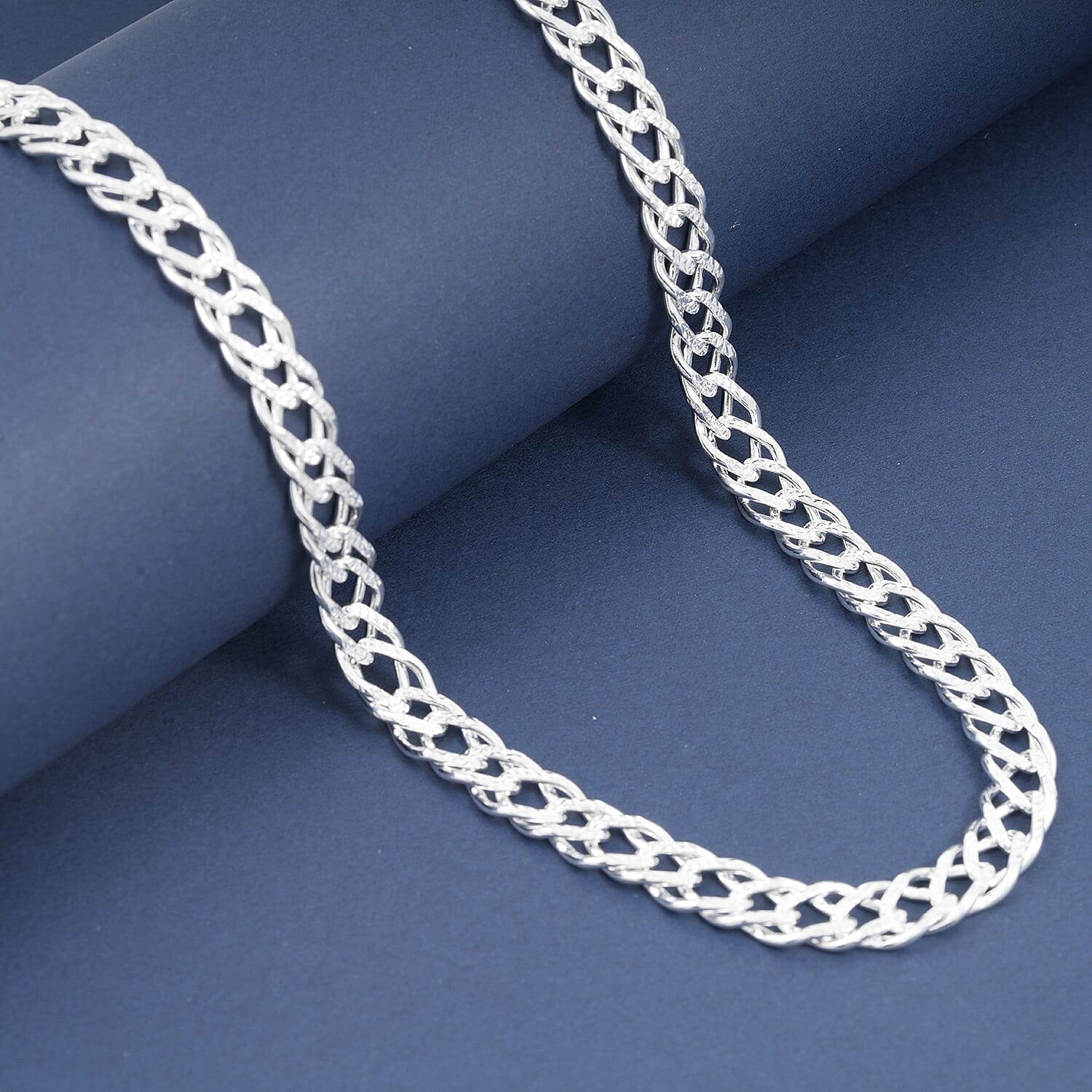 Italian Cuban Link Chain Necklace in Sterling Silver 49.04 Grams 24 Inches