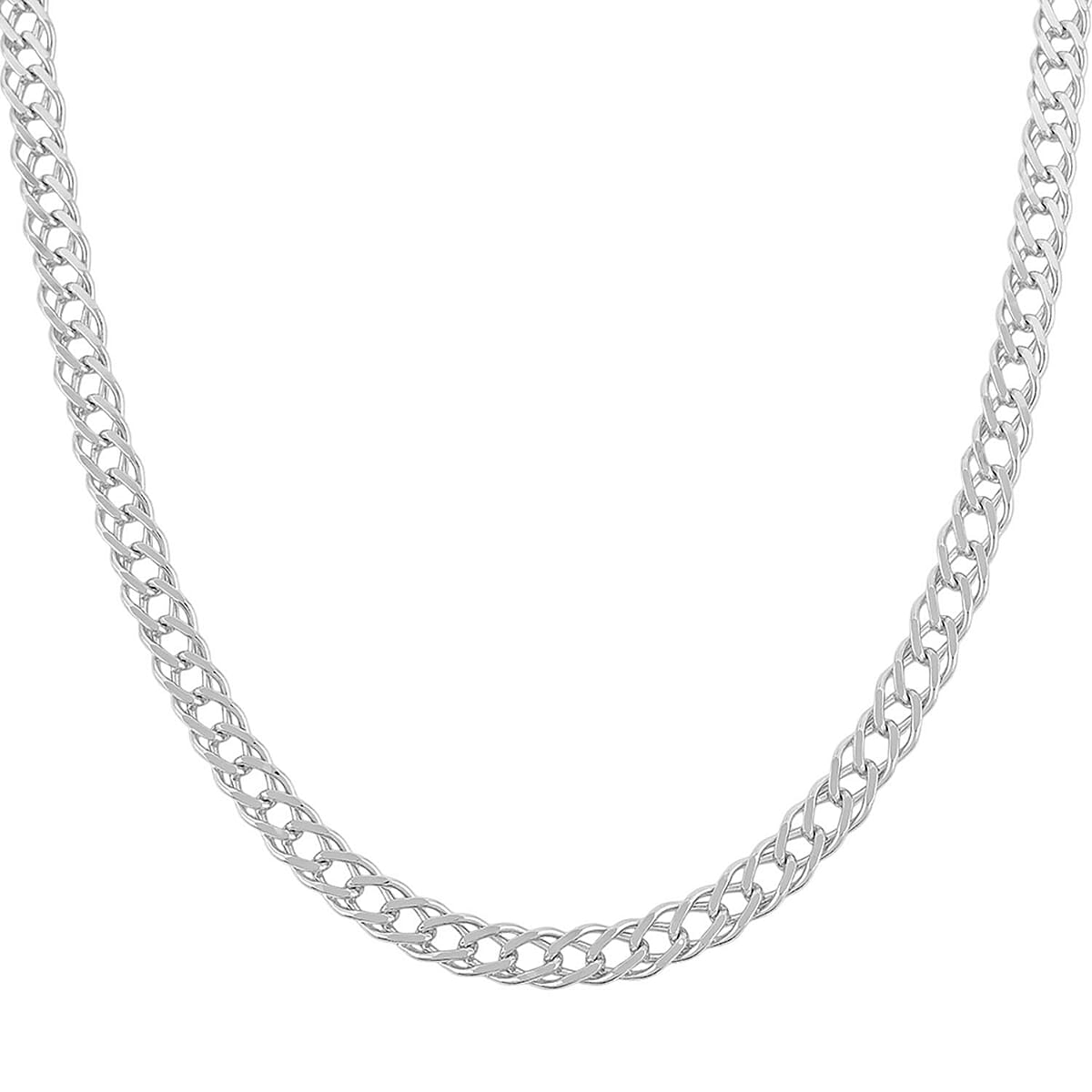 Italian Cuban Link Chain Necklace in Sterling Silver 49.04 Grams 24 Inches image number 2
