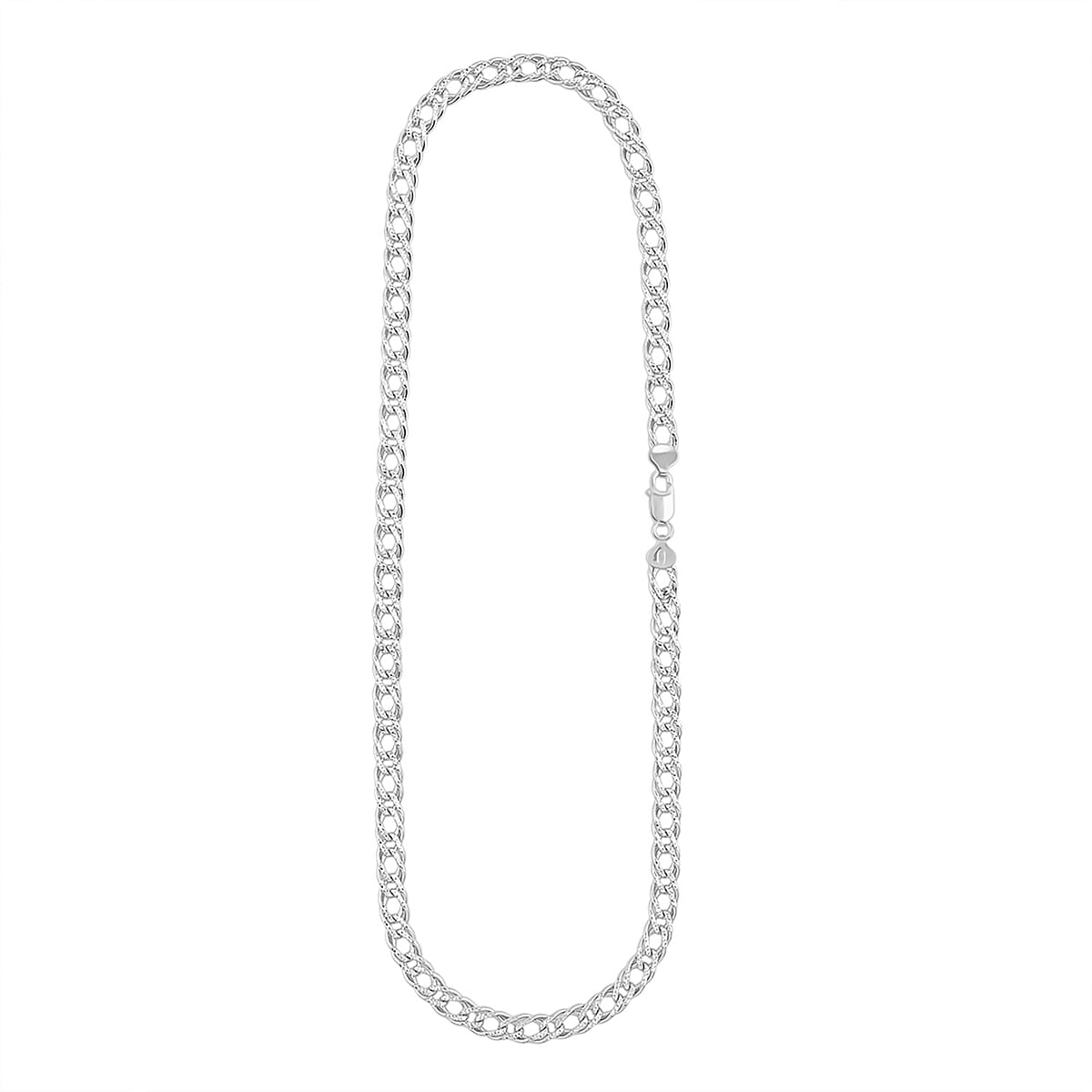 Italian Cuban Link Chain Necklace in Sterling Silver 49.04 Grams 24 Inches image number 5