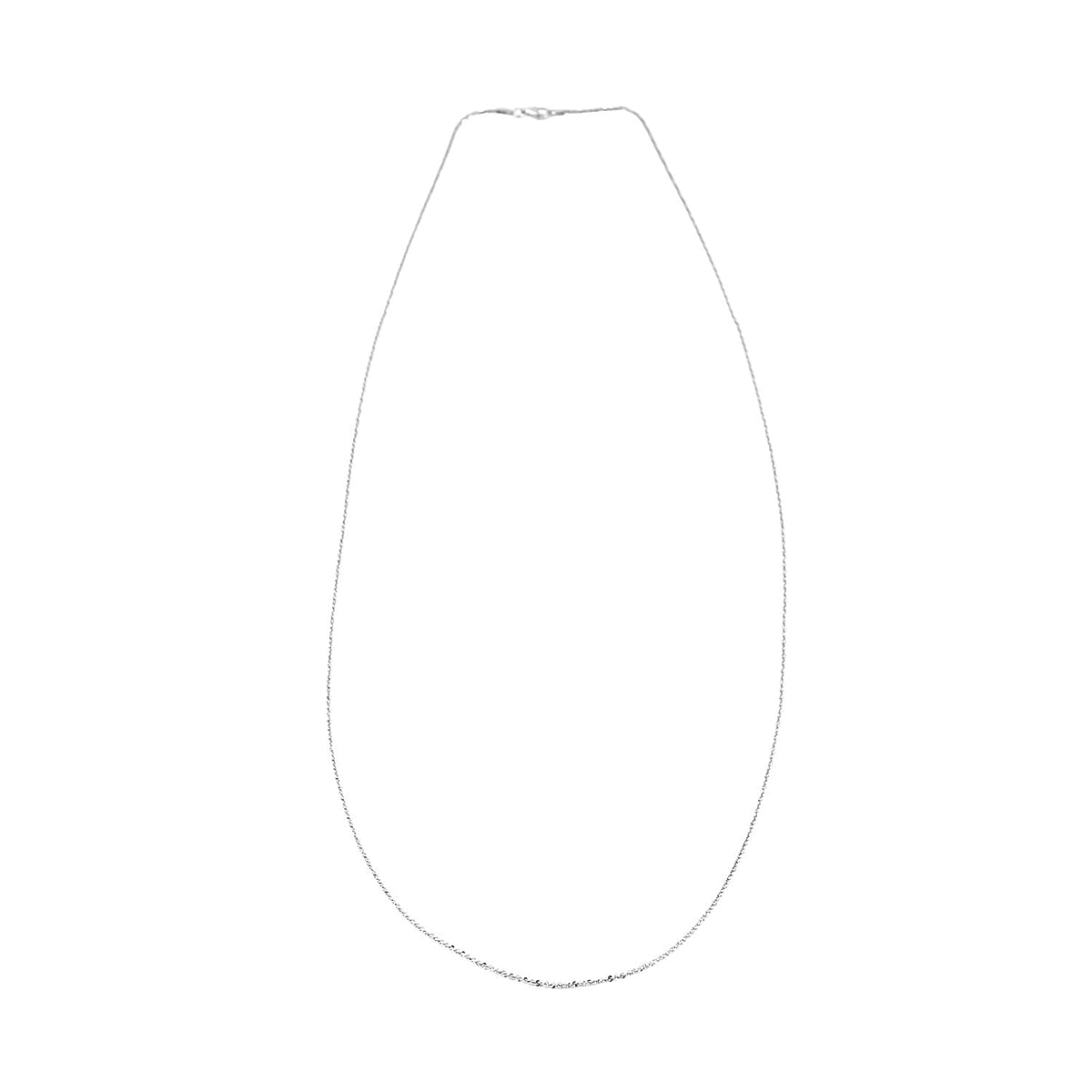 Italian Diamond-cut Rock Chain Necklace in Rhodium Over Sterling Silver 4.83 Grams 30 Inches image number 5