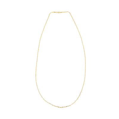 Italian Rock Diamond-cut Chain Necklace in 14K Yellow Gold Over Sterling Silver 4.60 Grams 30 Inches