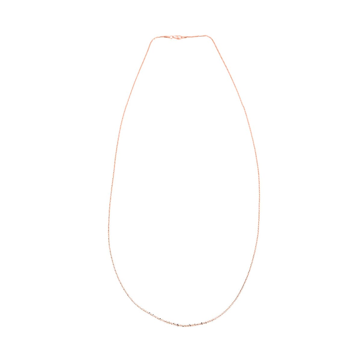 Italian Diamond-cut Rock Chain Necklace in 14K Rose Gold Over Sterling Silver 4.37 Grams 30 Inches image number 5