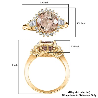 Luxoro 10K Yellow Gold AAA Turkizite, Diamond (G-H, I2) (0.39 cts) Ring (Size 11.0) 3.60 ctw