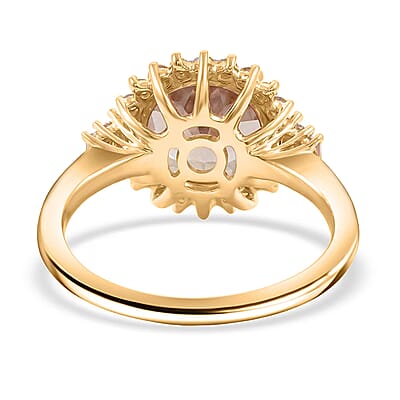 Luxoro 10K Yellow Gold AAA Turkizite, Diamond (G-H, I2) (0.39 cts) Ring (Size 11.0) 3.60 ctw