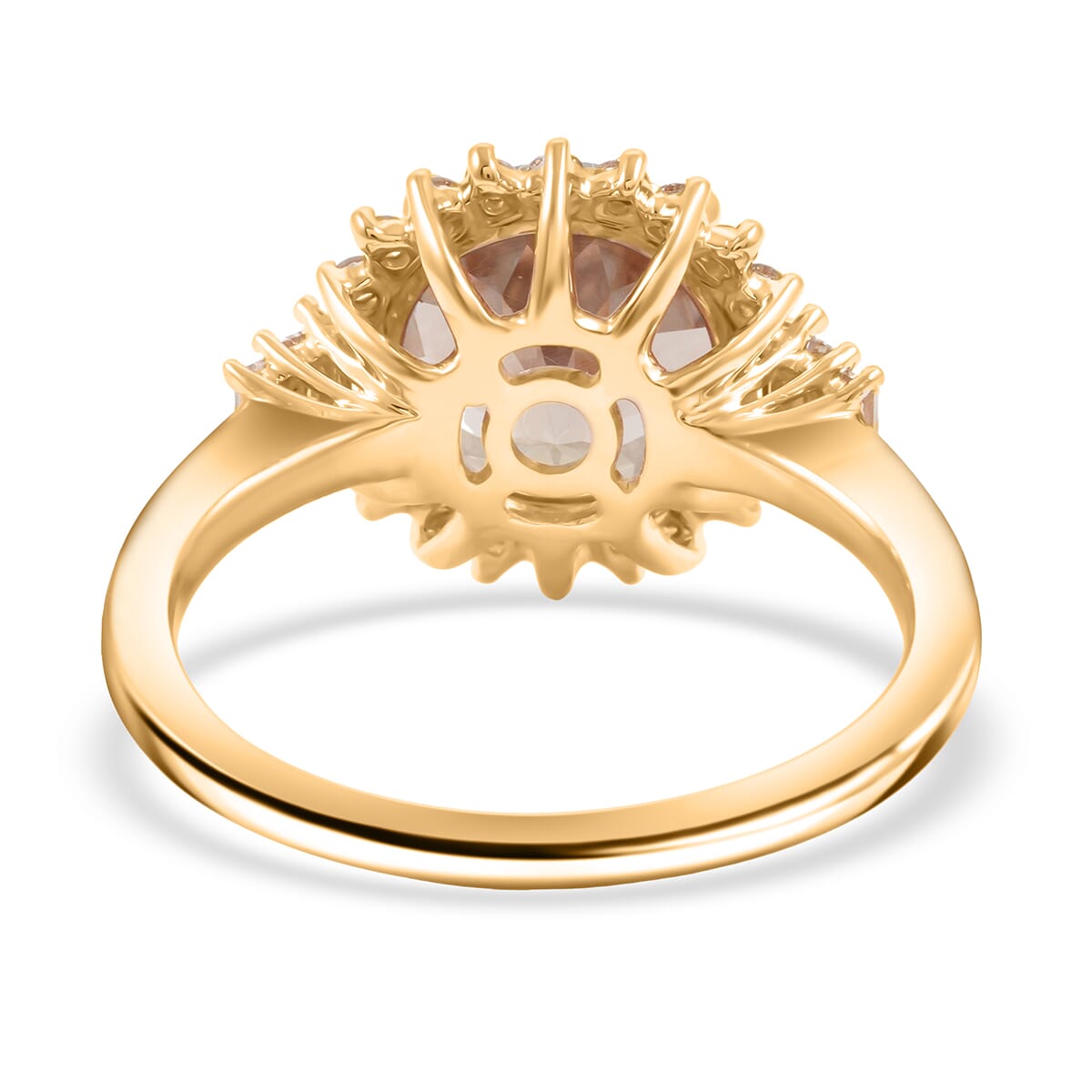 Luxoro AAA Turkizite and G-H I2 Diamond 3.60 ctw Ring in 10K Yellow Gold (Size 7.0) image number 4
