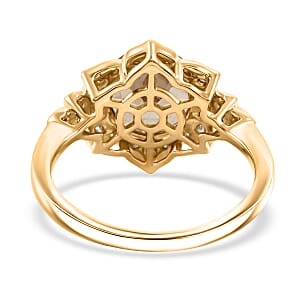 Luxoro AAA Turkizite and G-H I2 Diamond 3.50 ctw Ring in 10K Yellow Gold (Size 9.0)