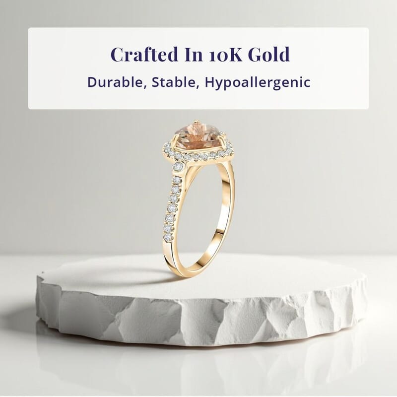Luxoro 10K Yellow Gold AAA Turkizite, Diamond (G-H, I2) (0.48 cts) Ring (Size 11.0) 2.68 ctw