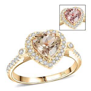 Luxoro 10K Yellow Gold AAA Turkizite, Diamond (G-H, I2) (0.48 cts) Ring (Size 5.0) 2.68 ctw