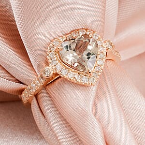 Luxoro AAA Turkizite and G-H I2 Diamond 2.68 ctw Ring in 10K Yellow Gold (Size 7.0)