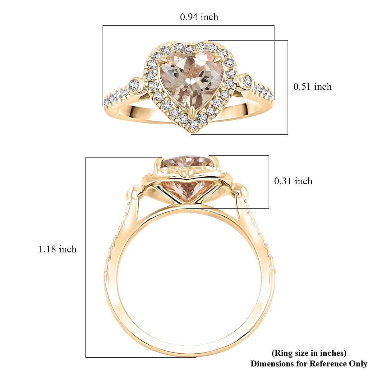 Luxoro 10K Yellow Gold AAA Turkizite, Diamond (G-H, I2) (0.48 cts) Ring (Size 7.5) 2.68 ctw image number 5