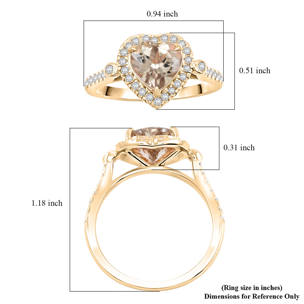 Luxoro AAA Turkizite and G-H I2 Diamond 2.68 ctw Ring in 10K Yellow Gold (Size 9.0) image number 5