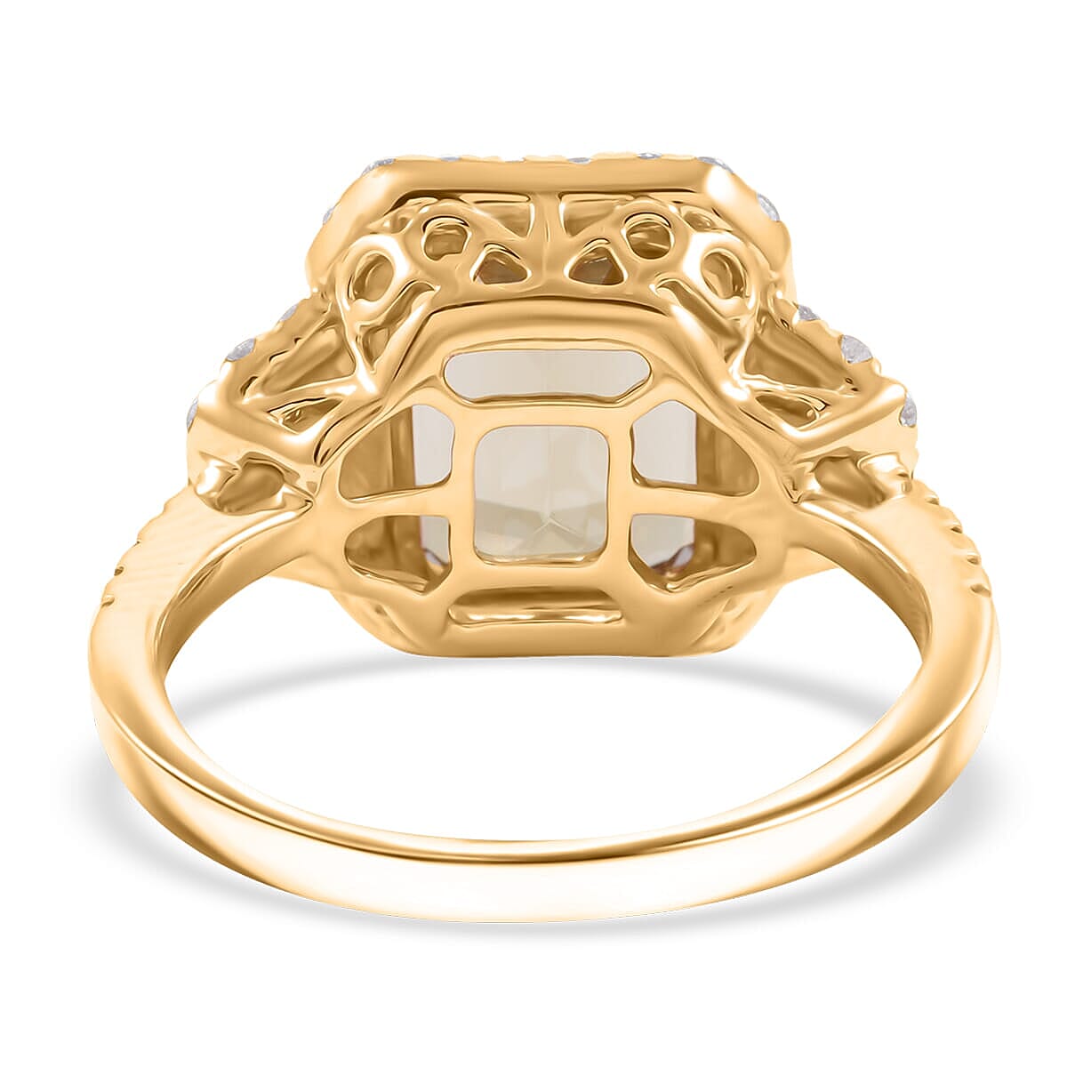 Luxoro 10K Yellow Gold AAA Turkizite, Diamond (G-H, I2) (0.51 cts) Ring (Size 9.5) 4.50 ctw image number 4