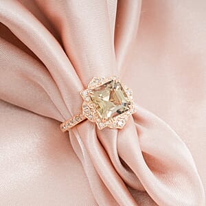 Luxoro 10K Yellow Gold AAA Turkizite, Diamond (G-H, I2) (0.45 cts) Ring (Size 5.0) 4.70 ctw
