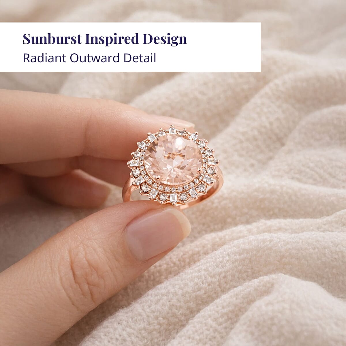 Luxoro AAA Marropino Morganite and G-H I2 Diamond 4.84 ctw Ring in 10K Rose Gold (Size 10.5) 4.33 Grams image number 4