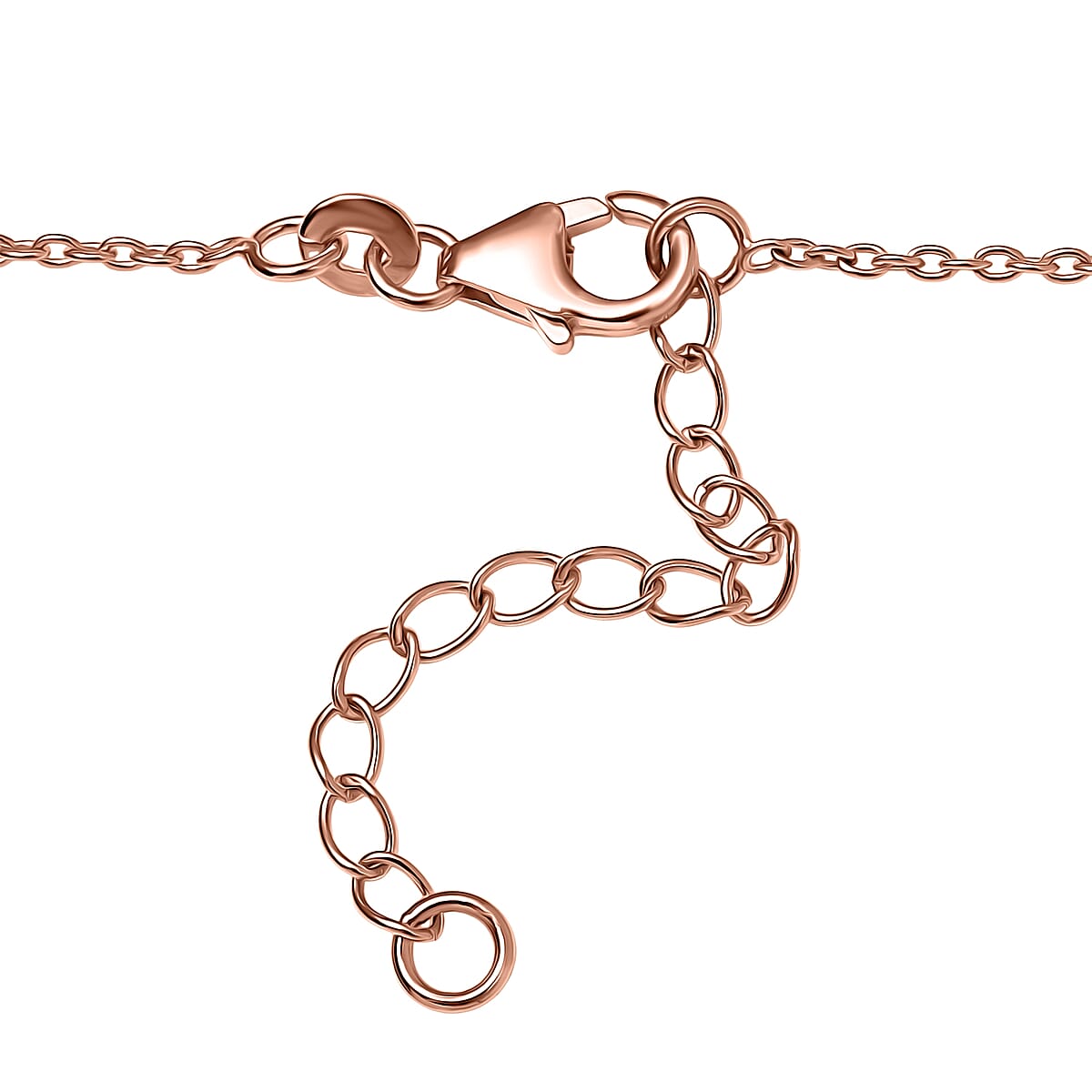 D'Joy Madagascar Color Change Garnet and White Zircon 4.25 ctw Floral Necklace 18 Inches in 18K Vermeil Rose Gold Over Sterling Silver image number 4