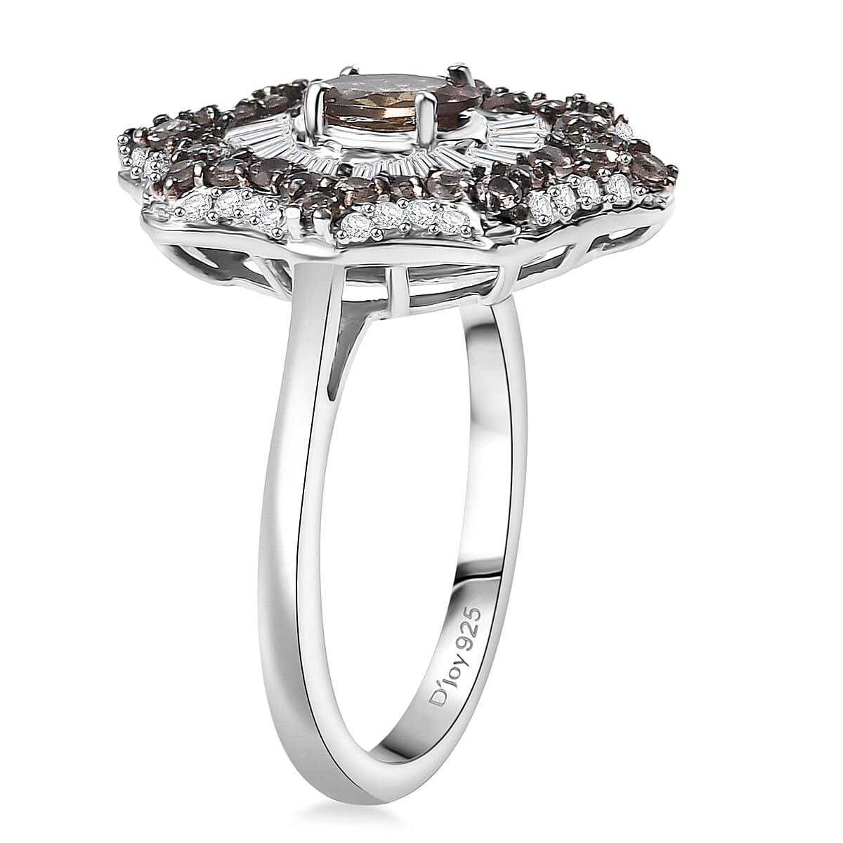 D'Joy Madagascar Color Change Garnet and White Zircon 2.25 ctw Celestial Radiance Ring in Rhodium Over Sterling Silver (Size 10.0) image number 3