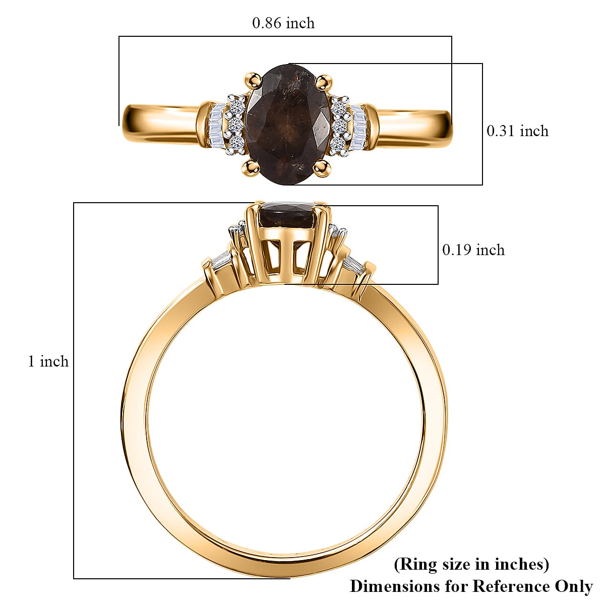 Premium Madagascar Color Change Garnet and G-H SI Luxuriant Lab Grown Diamond 1.10 ctw GraceLine Ring in 18K Vermeil Yellow Gold Sterling Silver (Size 10.0)