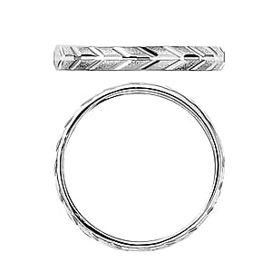 950 Platinum Diamond-cut Band Ring (Size 6.5)