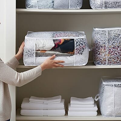 Livmore Set of 5 White Non-Woven Storage Bag