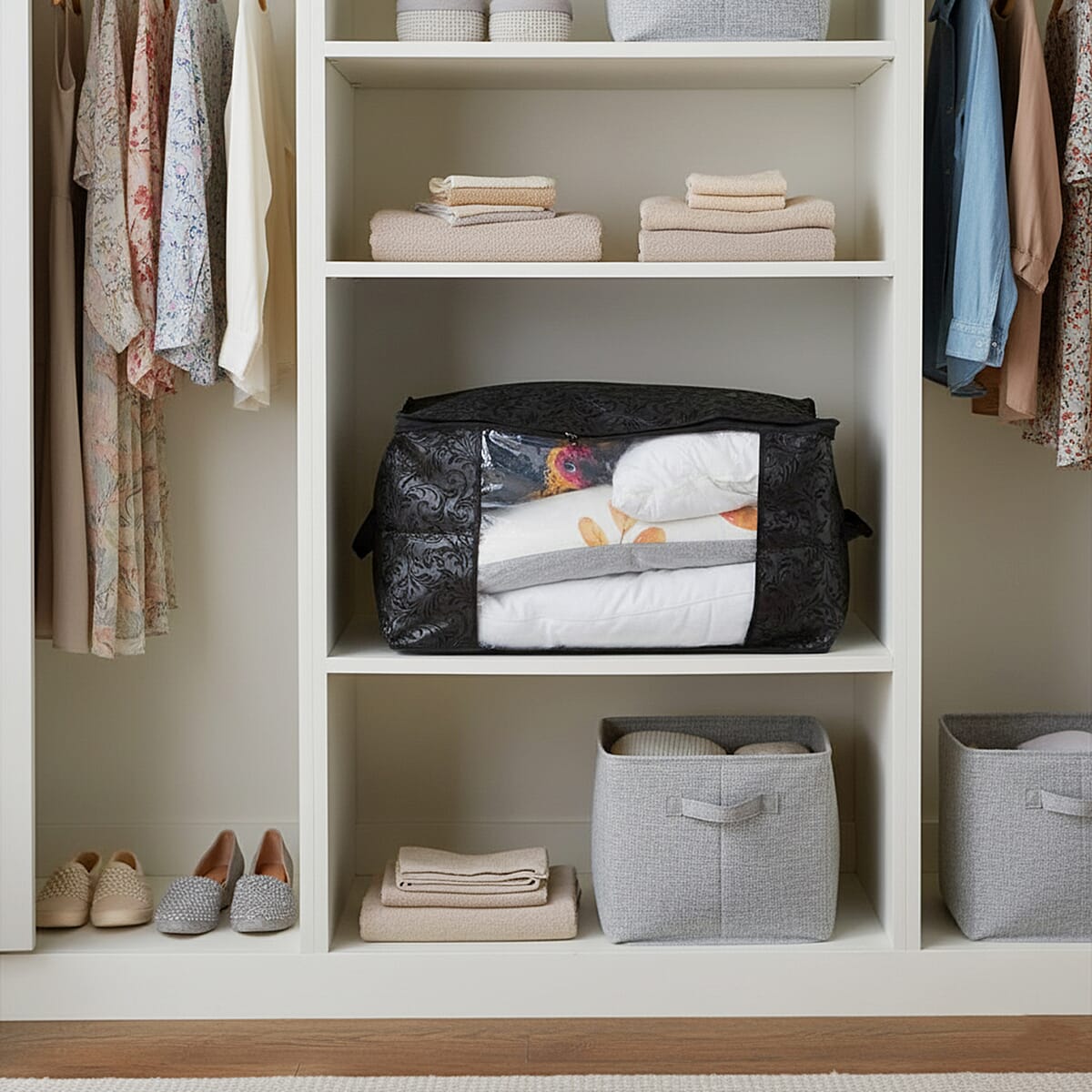 Livmore Set of 5 Black Non-Woven Storage Bag image number 1