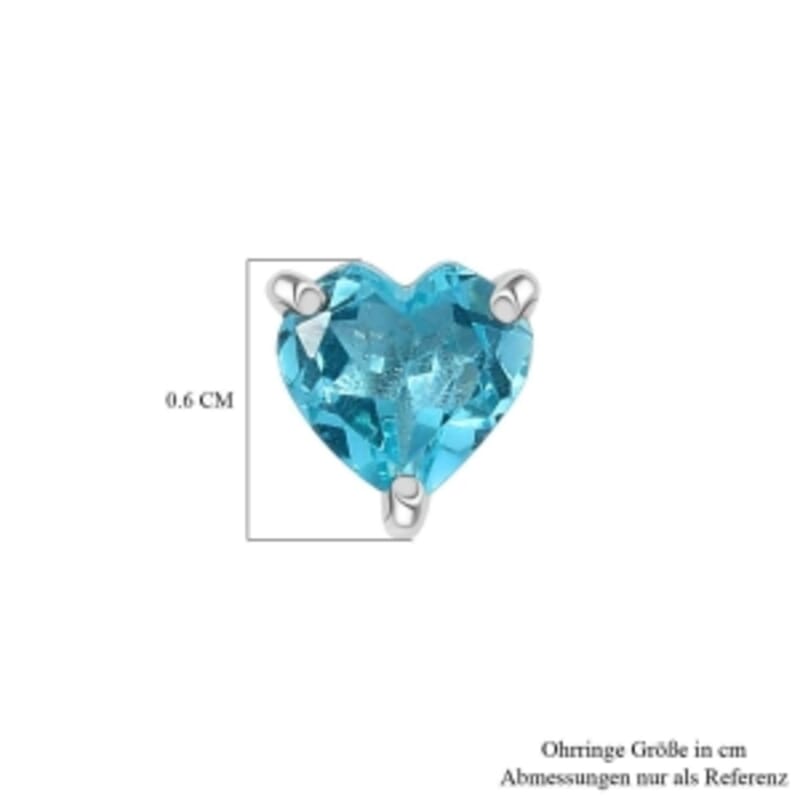 D'Joy Betroka Blue Apatite 1.16 ctw Earrings in Rhodium Over Sterling Silver
