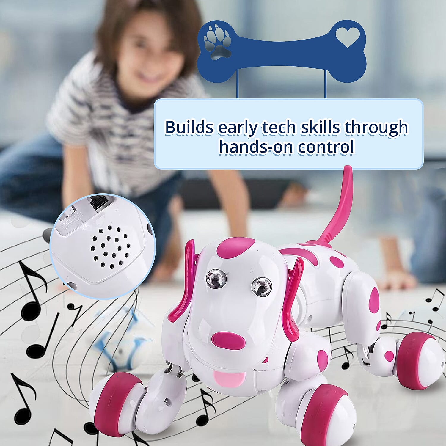 Livmore Pink 2.4G Smart Remote Control Dog Toy