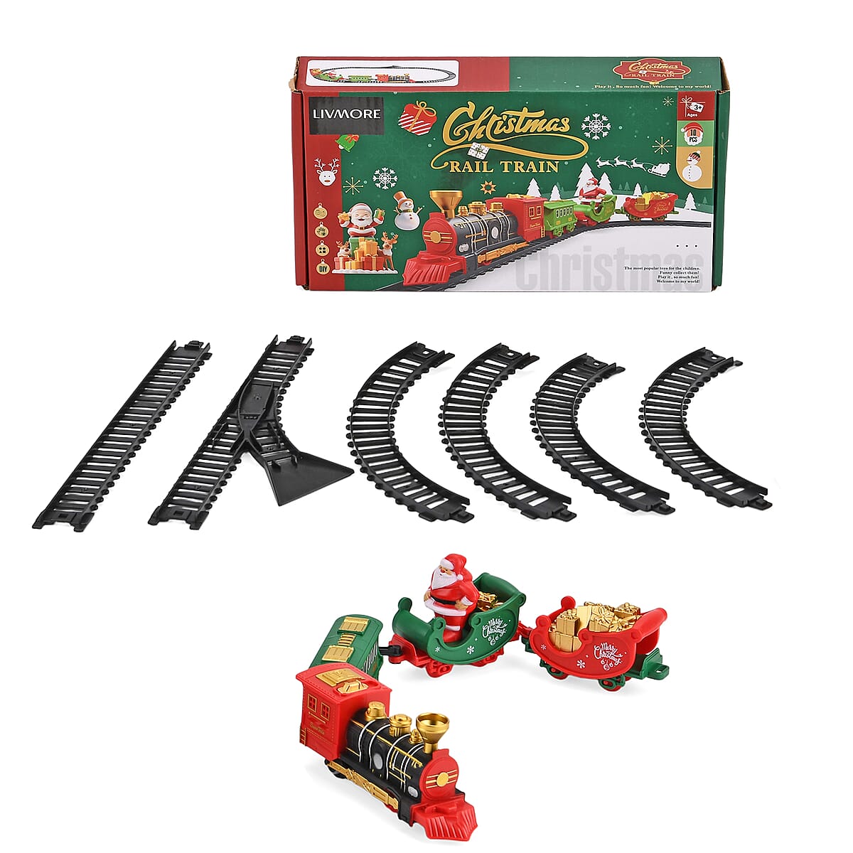Livmore Christmas Edition Track Train Set Toy image number 8