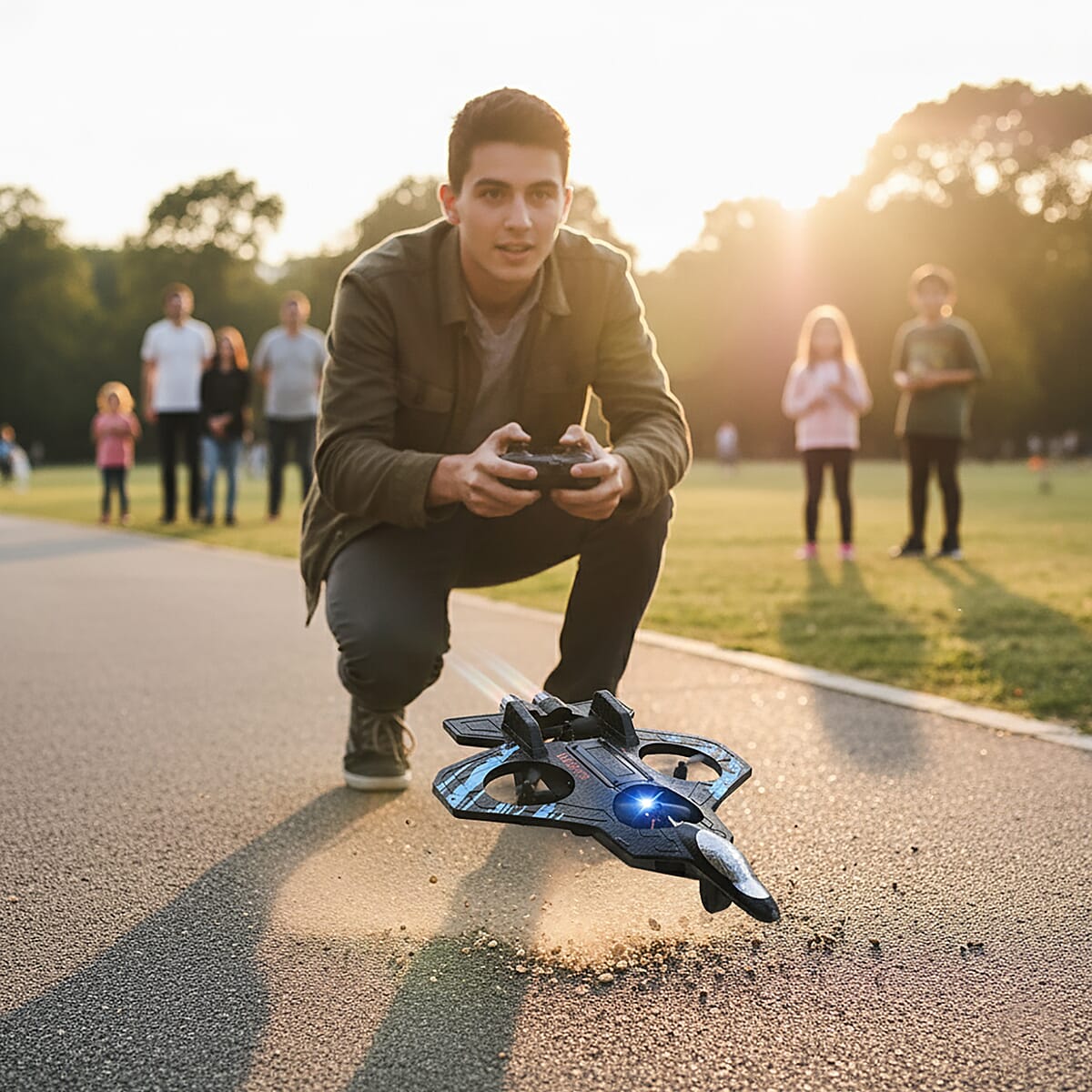 Blue Remote Control Foam Airplane Toy image number 1
