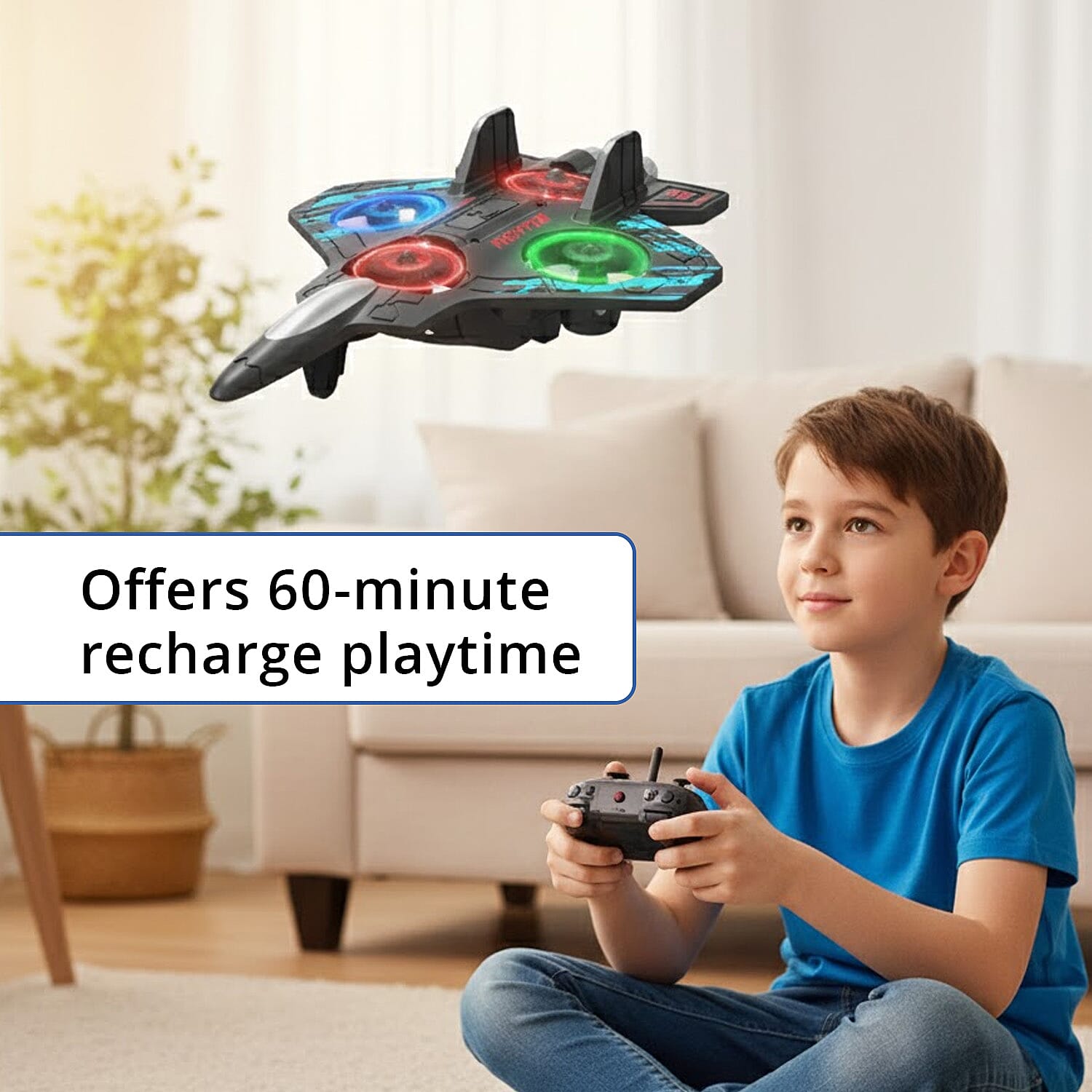 Blue Remote Control Foam Airplane Toy