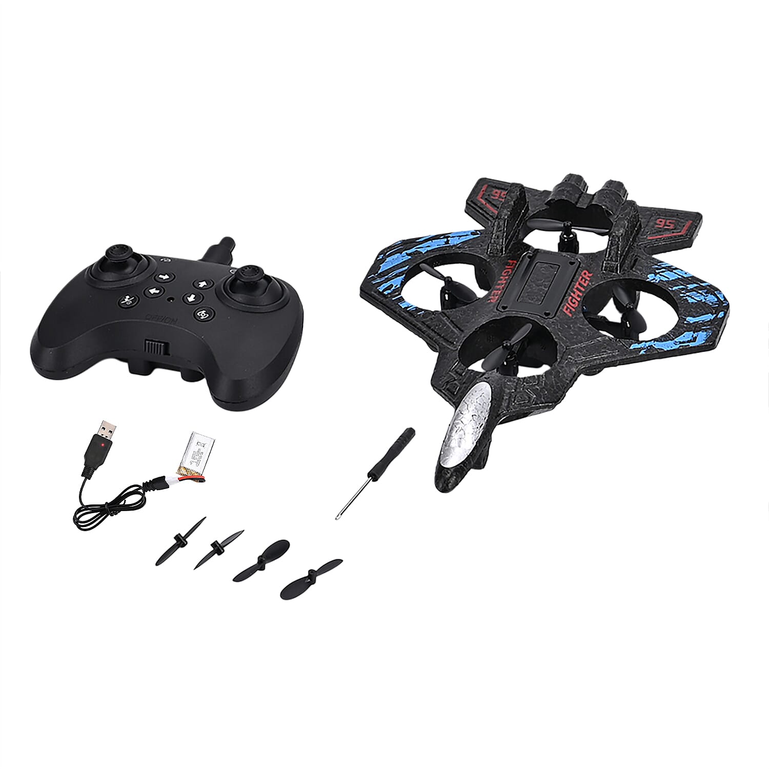 Blue Remote Control Foam Airplane Toy