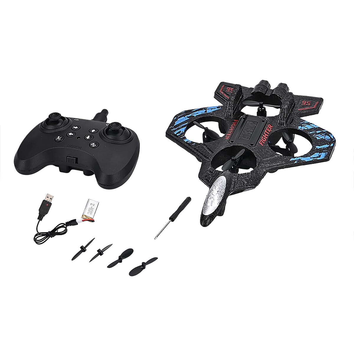 Blue Remote Control Foam Airplane Toy image number 7