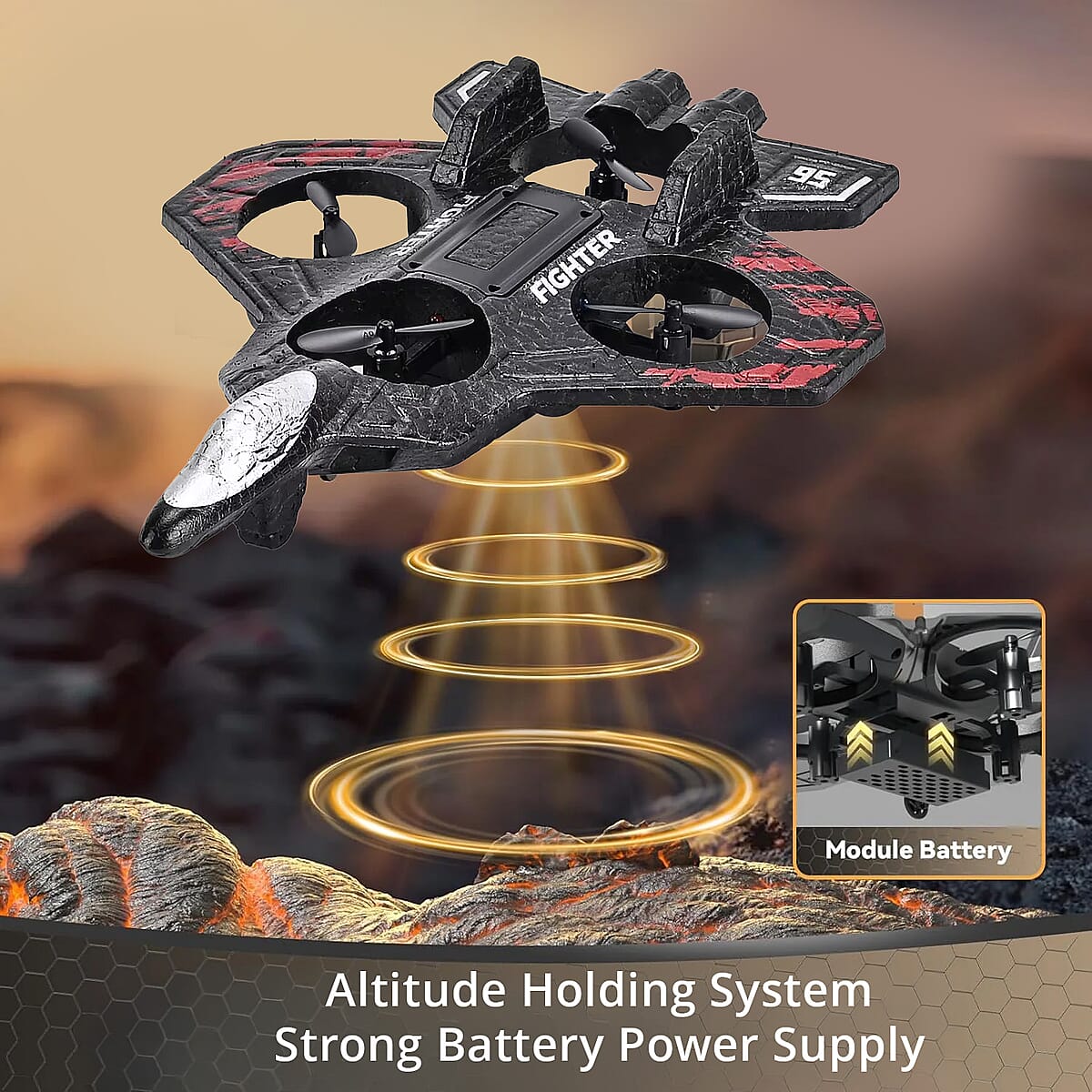 Red Remote Control Foam Airplane Toy image number 5