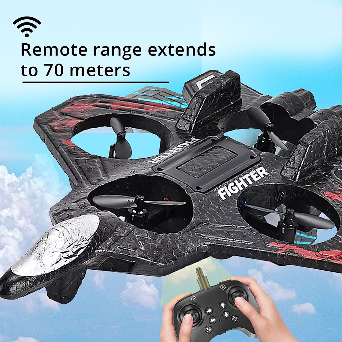 Red Remote Control Foam Airplane Toy image number 6