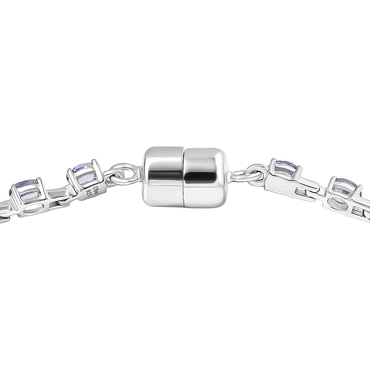 D'Joy Tanzanite 4.10 ctw Bracelet in Rhodium Over Sterling Silver (7.00 In) image number 3