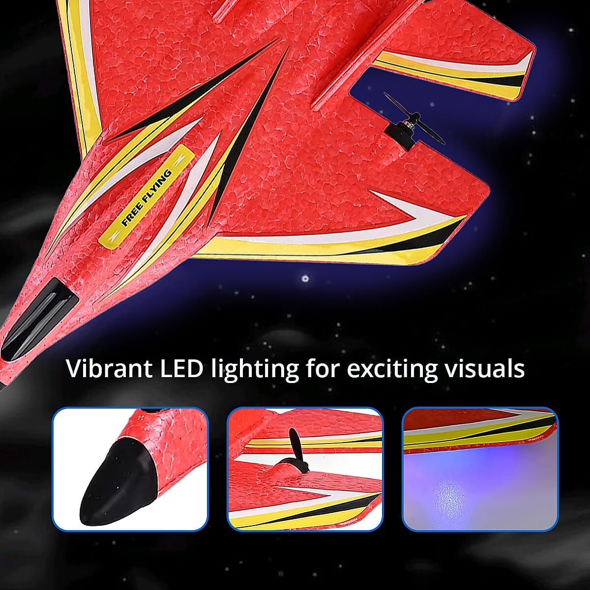 Livmore Red Remote Control Foam RC Airplane Toy image number 5