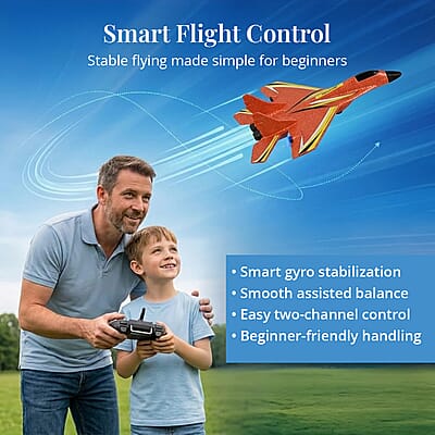 Livmore Red Remote Control Foam RC Airplane Toy