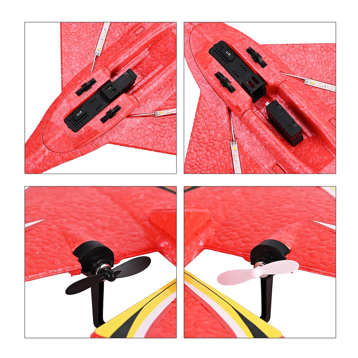 Livmore Red Remote Control Foam RC Airplane Toy image number 8