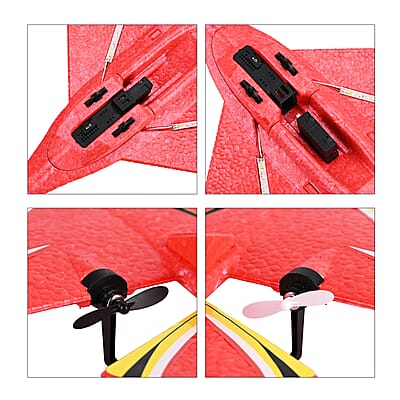 Livmore Red Remote Control Foam RC Airplane Toy