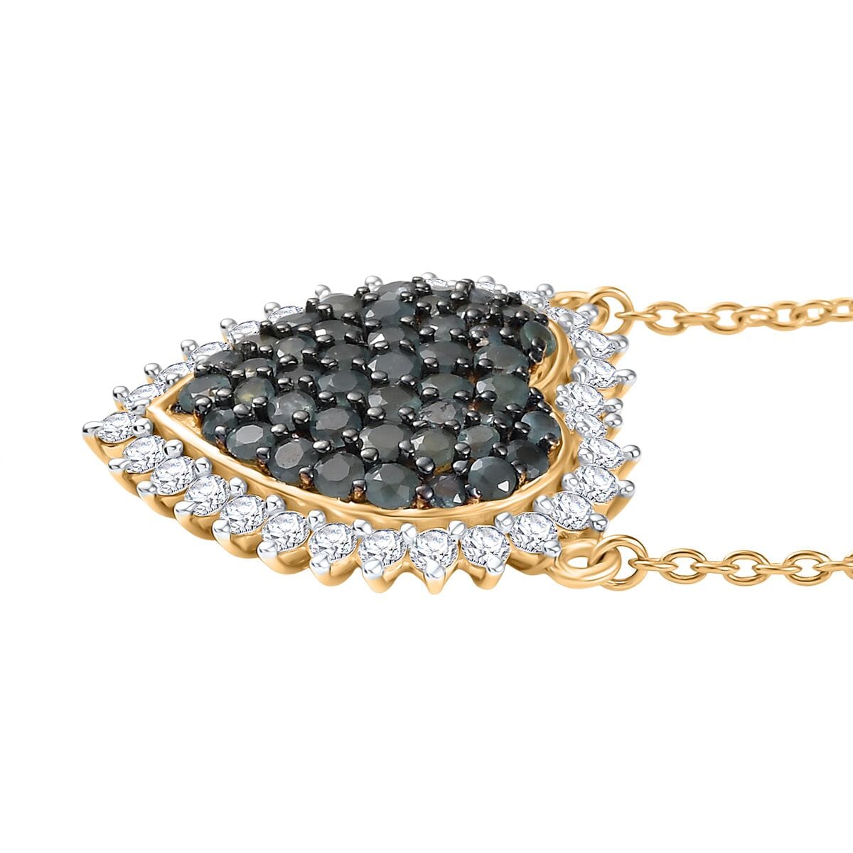 D’Joy Narsipatnam Alexandrite and White Zircon Necklace 18 Inches in 18K Vermeil Yellow Gold Over Sterling Silver image number 3