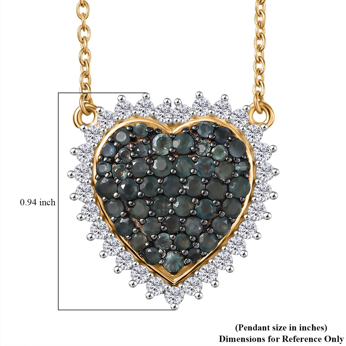 D’Joy Narsipatnam Alexandrite and White Zircon Necklace 18 Inches in 18K Vermeil Yellow Gold Over Sterling Silver image number 6
