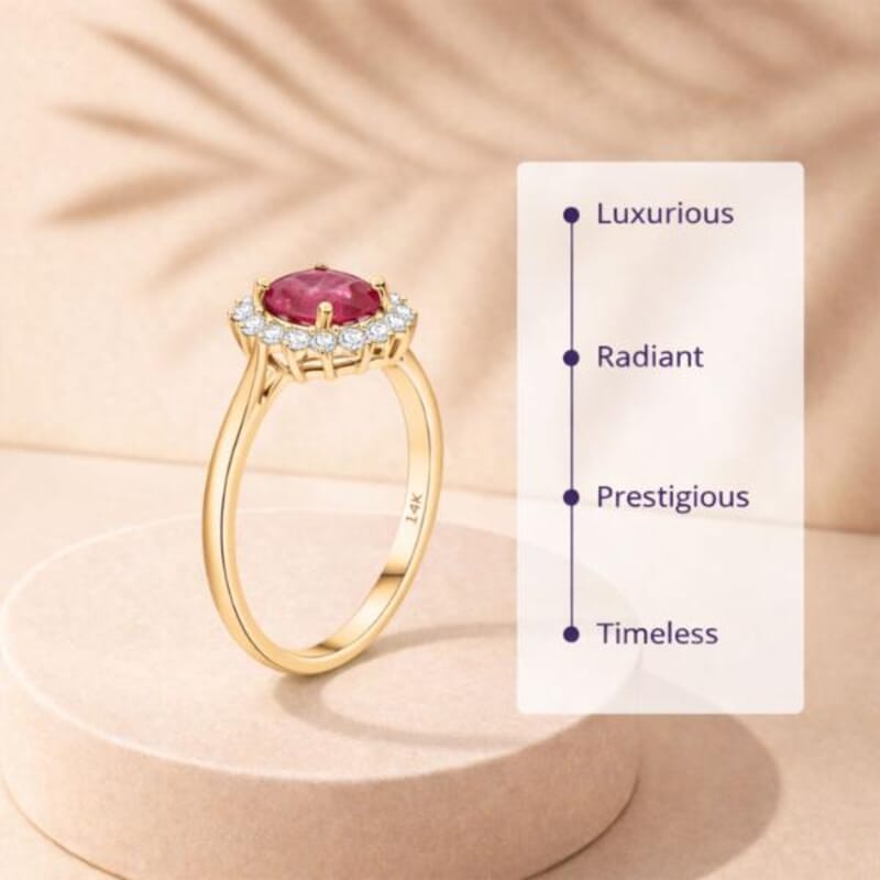Certified and Appraised Luxoro AAA Mozambique Ruby and G-H I2 Diamond 1.79 ctw Ring in 14K Yellow Gold (Size 10.0)
