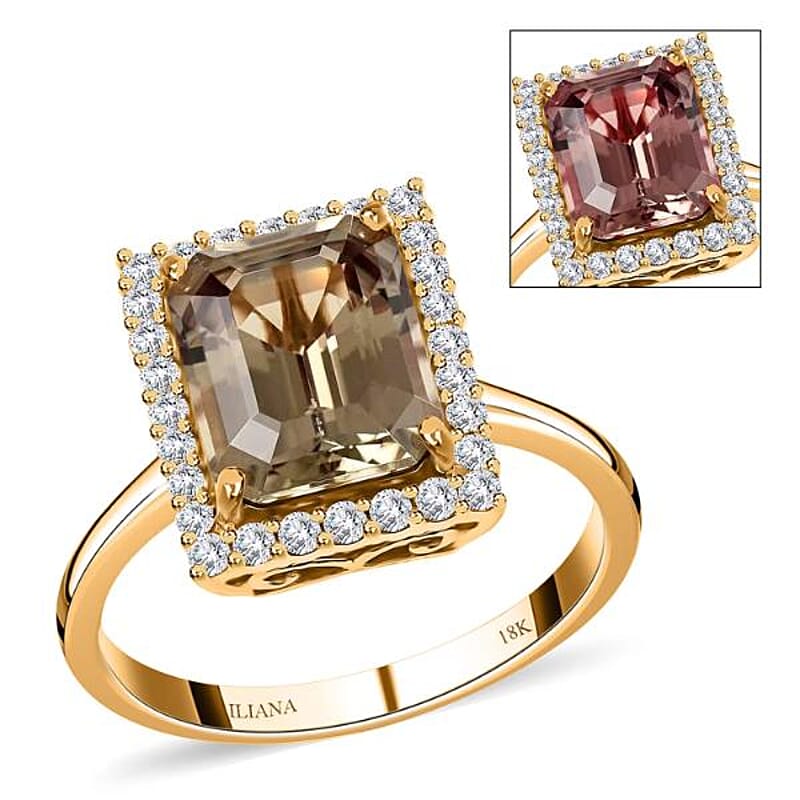Luxoro AAA Turkizite, Diamond Ring in 14K Yellow Gold 4.37 ctw (Size 10.0)
